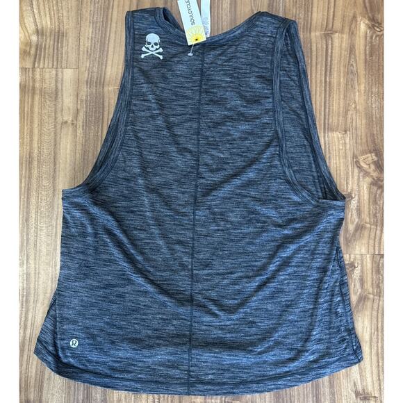 Lululemon Soulcycle Cardio Squad Tank W/SC Chicago Black Heathered Size 10 NEW - Picture 2 of 7